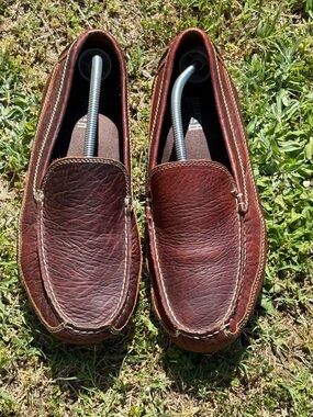 Men's Duluth Trading Co Brown Leather Slip-On Loafers